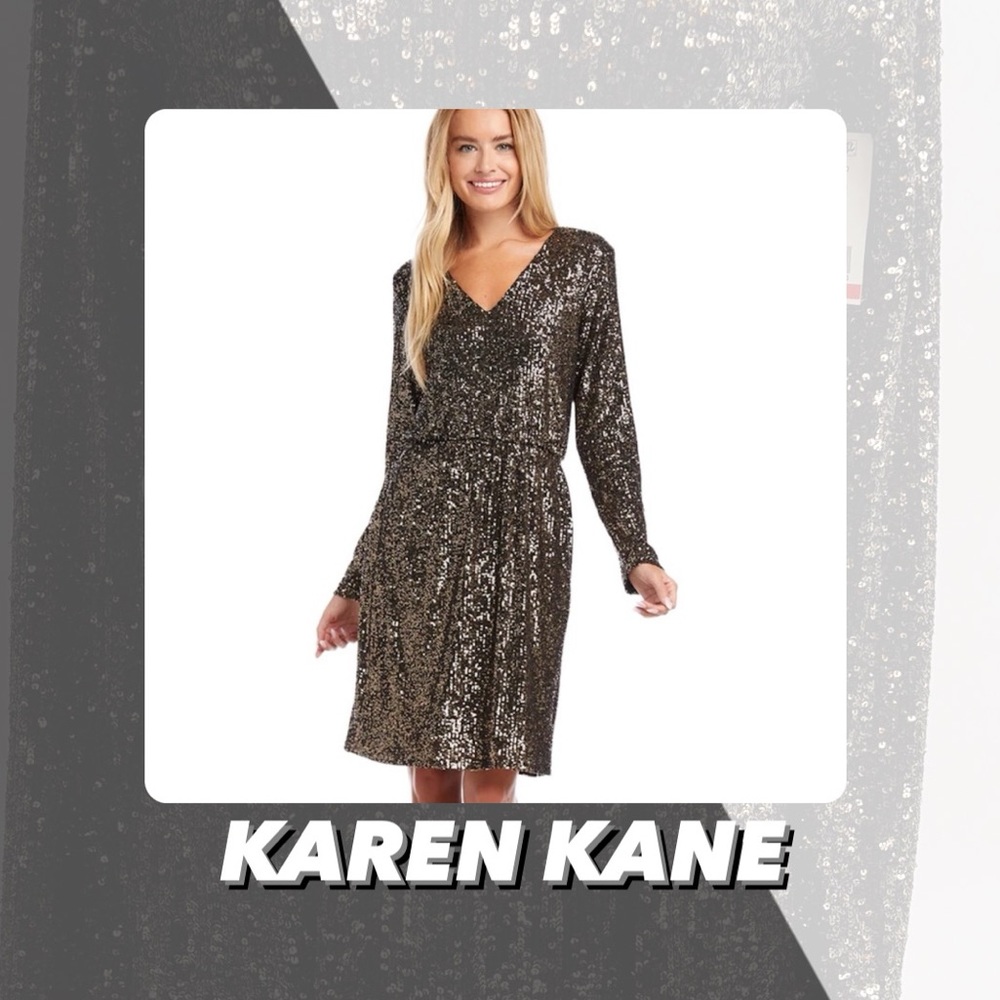 NWT Karen Kane Running Wild Sequin Dress
